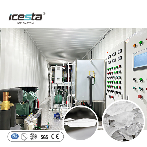Stainless Steel 30T Ice Plate Machine para sa Industrial Concrete Cooling, Matibay