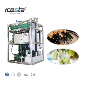 M&aacute;quina de gelo industrial refrigerada a ar ICESTA de 10 toneladas