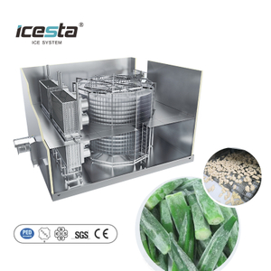 Freezer Spiral Tunggal Industri ICESTA untuk Makanan Laut, Desain Baru, Pengoperasian Mudah, Otomatis