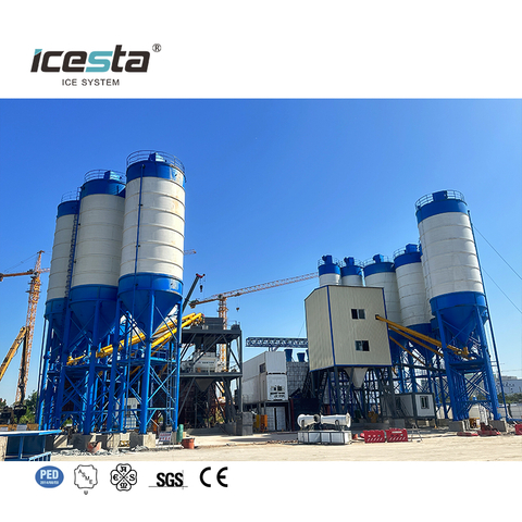 โรงผลิตน้ำแข็งแบบตู้คอนเทนเนอร์ ICESTA ขนาด 40 ตันสำหรับการหล่อเย็นคอนกรีตพลังน้ำ