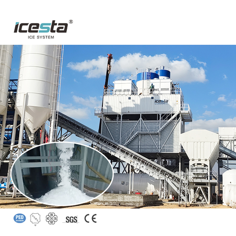 ICESTA Long Service Life Evergy Saving 60 Tons Container Flake Ice Plant na may Awtomatikong Ice Store at Delivery System $250000