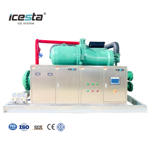 M&aacute;y l&agrave;m lạnh nước c&ocirc;ng nghiệp c&oacute; độ tin cậy cao tự động Icesta với tuổi thọ d&agrave;i 60m&sup3;/h M&aacute;y l&agrave;m lạnh trục v&iacute;t l&agrave;m m&aacute;t bằng nước cho trại giống thủy sản / C&ocirc;ng nghiệp chế biến thực phẩm