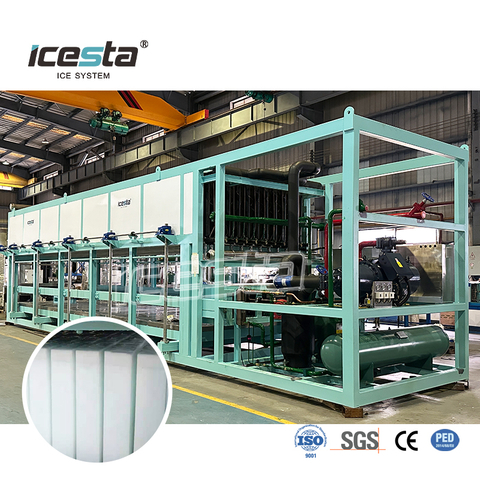 ICESTA Buong Awtomatikong 40T/Araw na Direct Cooling Block Ice Making Making