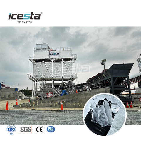 Pabrik Es Piring Kontainer All-In-One ICESTA 100 Ton untuk Pendinginan Beton