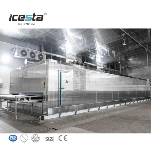 Mabilis na Pag-freeze ng ICESTA Bagong Disenyo Mataas na Kalidad Mahabang Buhay ng Serbisyo Automic Industrial tunnel blast freezer Para sa Pagpapalamig ng Isda