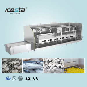 Linha de processamento ICESTA Iqf congelador de t&uacute;nel de congelamento r&aacute;pido criog&ecirc;nico autom&aacute;tico Durian para a ind&uacute;stria de transforma&ccedil;&atilde;o de alimentos