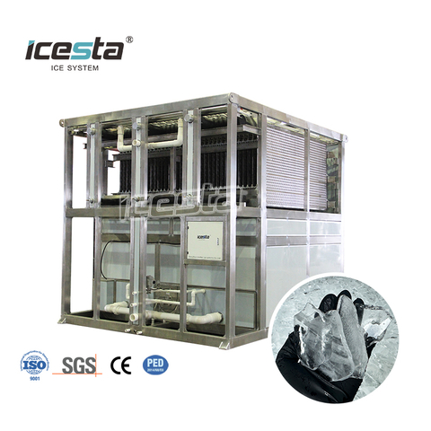 ICESTA Nako-customize na 1-12 Tons Industrial Plate Ice Making Making