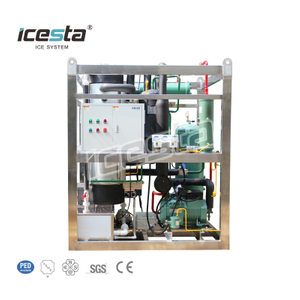 M&aacute;quina de gelo tubular refrigerada a &aacute;gua ICESTA de 2 toneladas