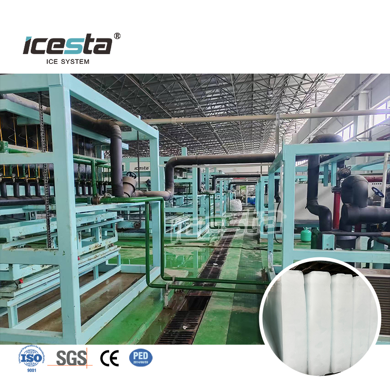 M&aacute;quina de fazer bloco de gelo em cont&ecirc;ineres ICESTA de 10 a 50 toneladas