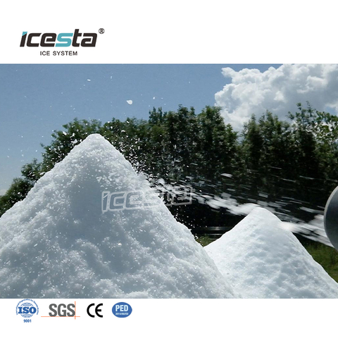 ICESTA All Weather Snow Making System na may Bizter Compressor, 20/50/100 Ton Outdoor Snow Maker para sa Ski Resort