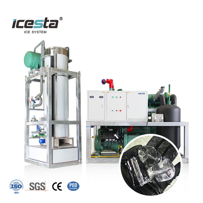 ICESTA 50 Ton Stainless Steel Industrial Tube Ice Machine