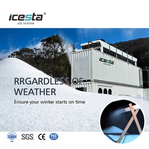 Sistem Pembuatan Salju Suhu Tinggi Segala Cuaca ICESTA untuk Resor Ski Dalam Ruangan