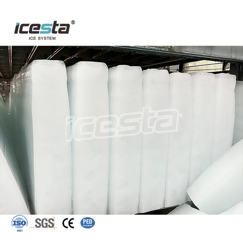 ICESTA 5-15t Mesin Pembuat Es Balok Pendingin Langsung Galvanis