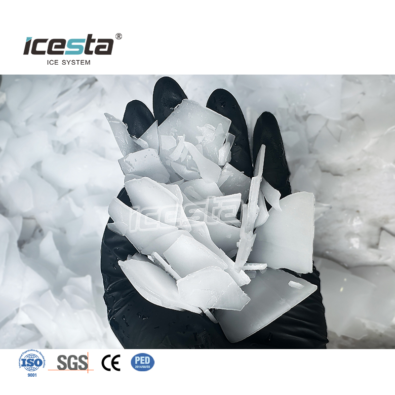 ICESTA เครื่องทำน้ำแข็งเกล็ดน้ำทะเลขนาด 10-25 ตัน Shipboard